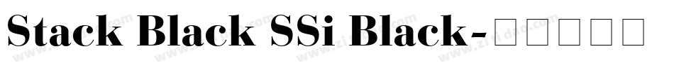 Stack Black SSi Black字体转换